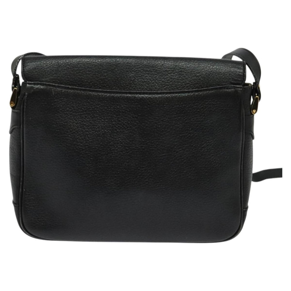 Burberry Nova Check Black Leather Shoulder Bag ( )