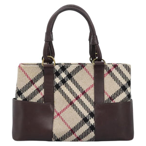 Burberry Nova Check Beige Wool Handbag ( )