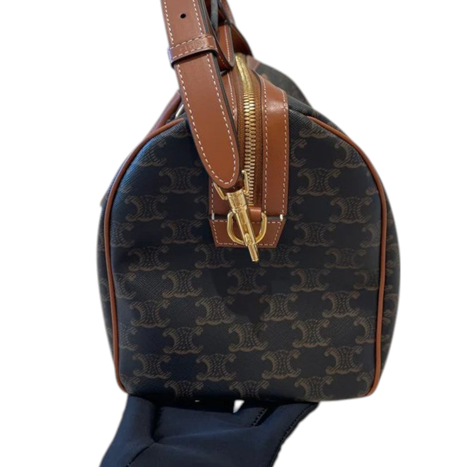 Boston Triomphe Canvas Calfskin Tan GHW