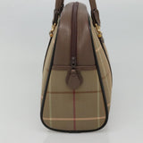 Burberry Nova Check Brown Canvas Handbag ( )
