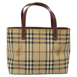 Burberry Haymarket Beige Canvas Handbag ( )