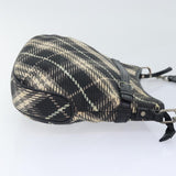 Burberry Nova Check Black Canvas Shoulder Bag ( )