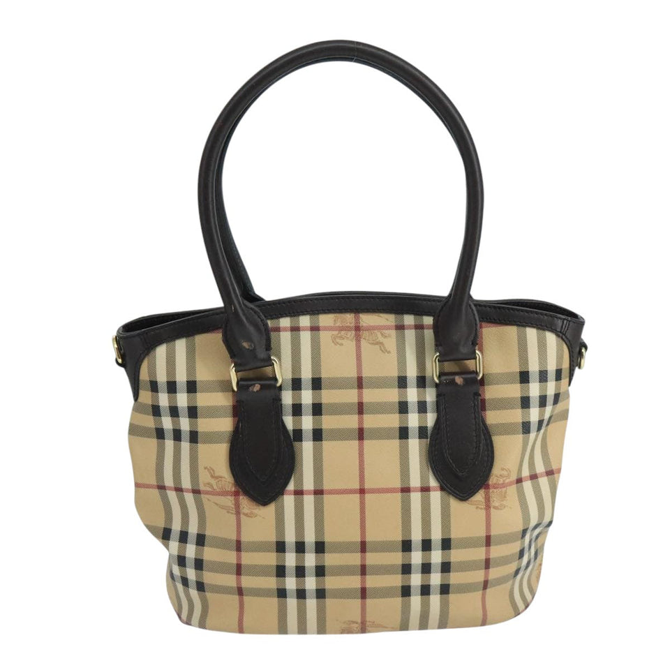 Burberry Nova Check Beige Canvas Handbag ( )