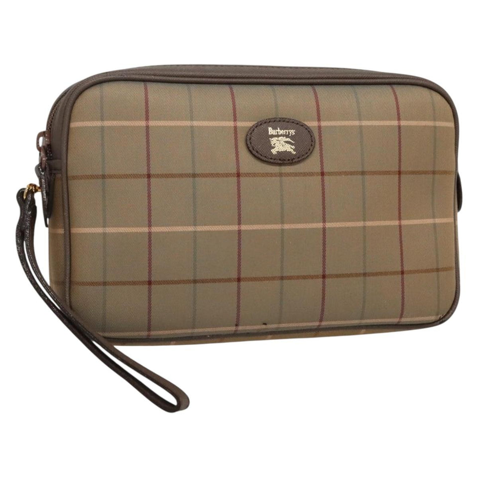Burberry Nova Check Beige Canvas Clutch Bag ( )