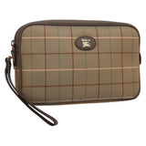 Burberry Nova Check Beige Canvas Clutch Bag ( )