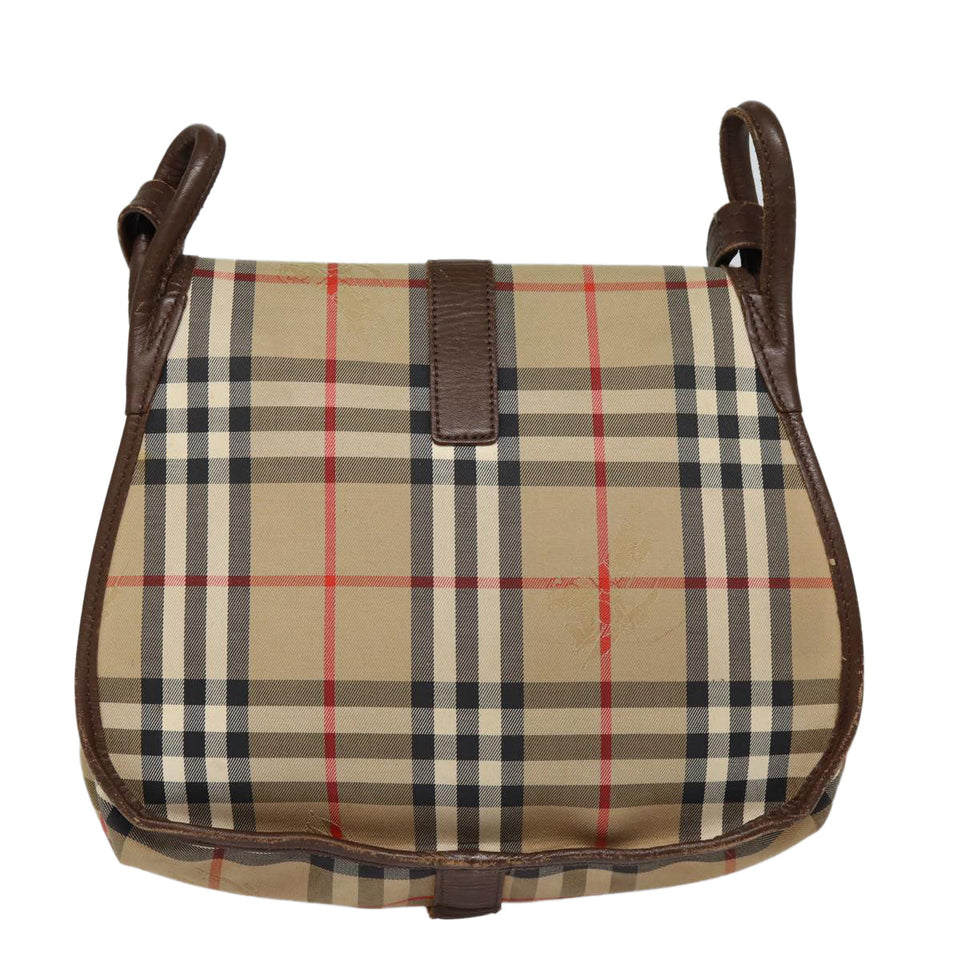 Burberry Vintage Check Brown Canvas Shoulder Bag ( )