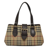 Burberry Nova Check Beige Canvas Tote Bag ( )