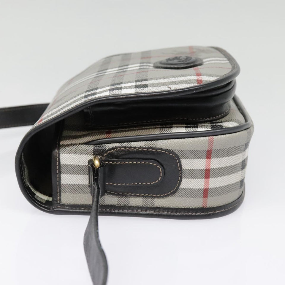 Burberry Nova Check Grey Leather Shoulder Bag ( )