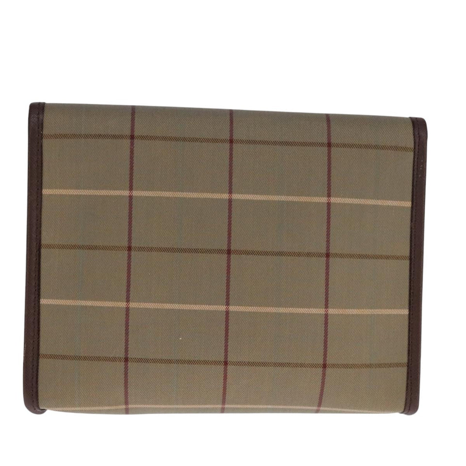 Burberry Nova Check Beige Canvas Clutch Bag ( )
