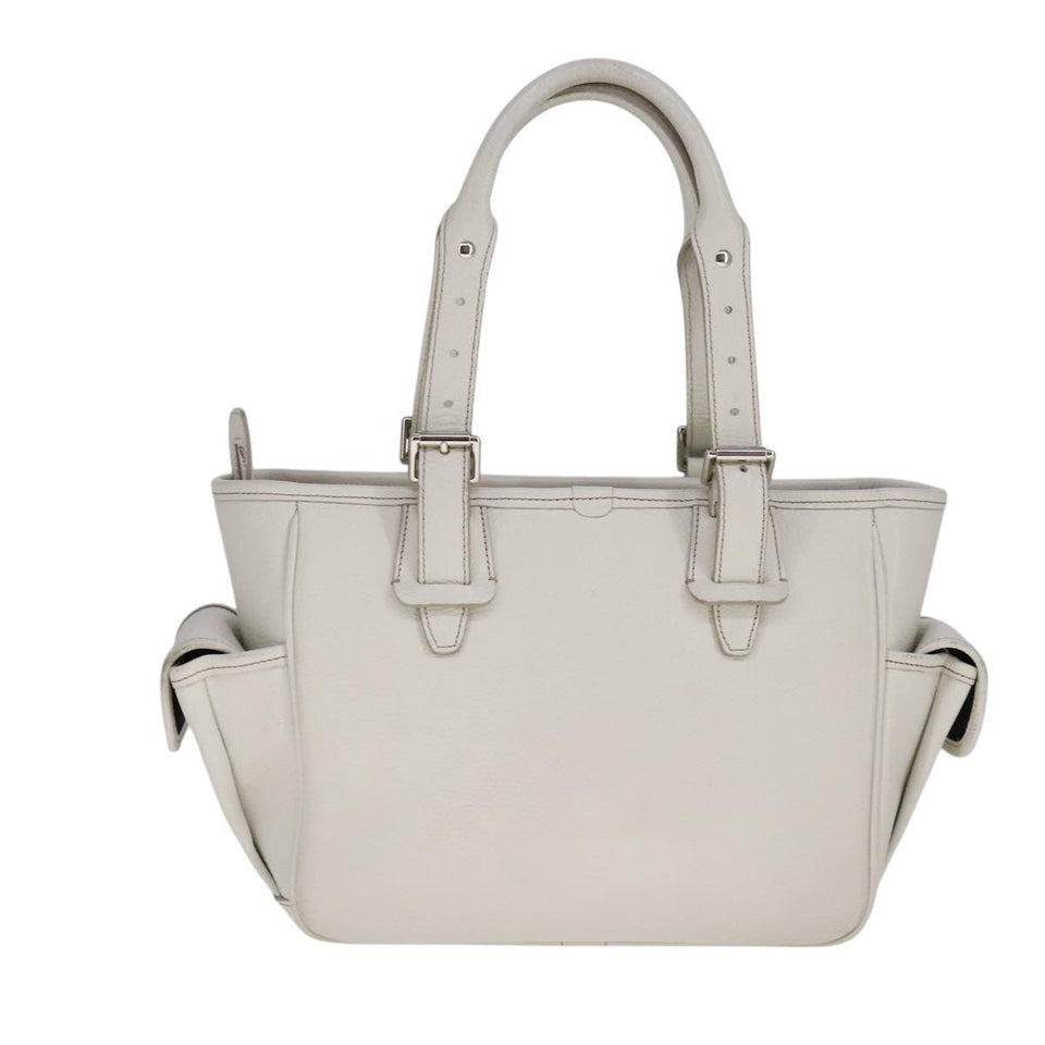 Burberry White Leather Handbag ( )