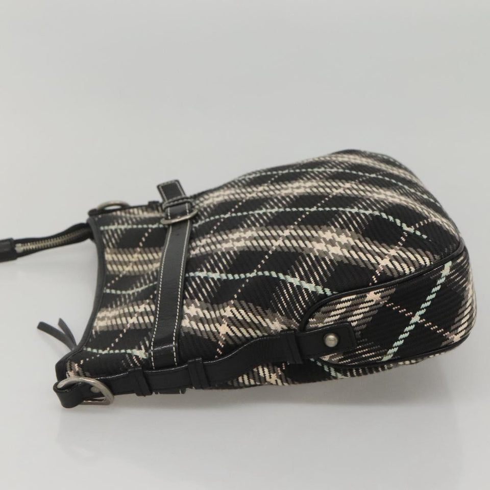 Burberry Nova Check Black Wool Shoulder Bag ( )