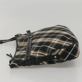 Burberry Nova Check Black Wool Shoulder Bag ( )