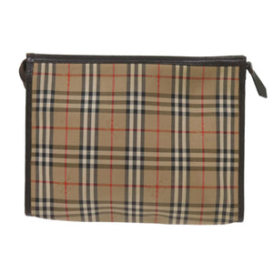 Burberry Nova Check Beige Canvas Clutch Bag ( )