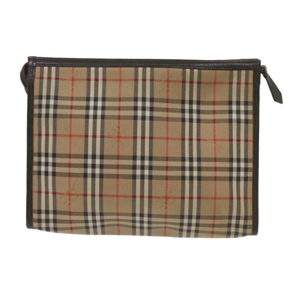 Burberry Nova Check Beige Canvas Clutch Bag ( )