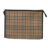 Burberry Nova Check Beige Canvas Clutch Bag ( )