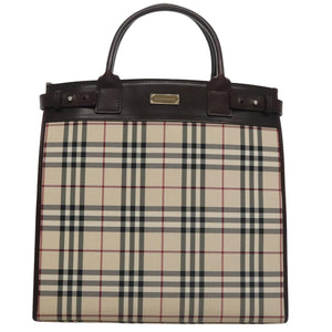 Burberry Nova Check Beige Canvas Handbag ( )