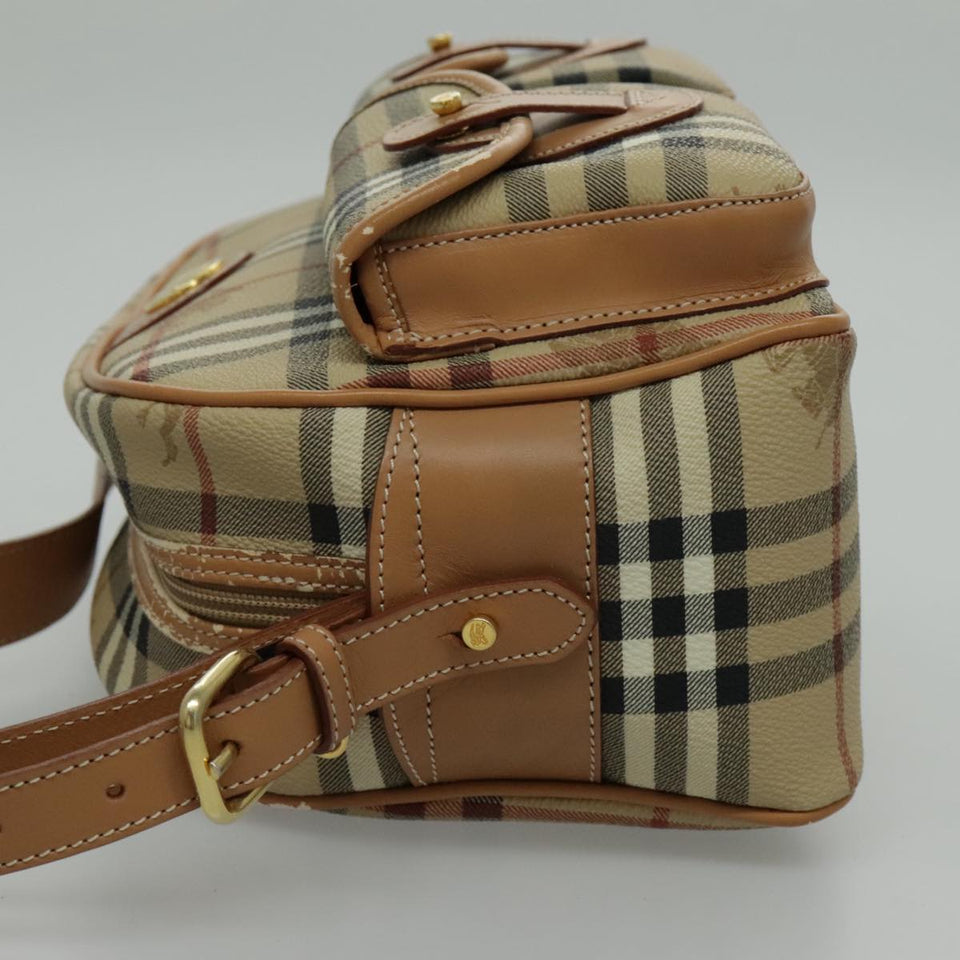 Burberry Nova Check Beige Canvas Shoulder Bag ( )