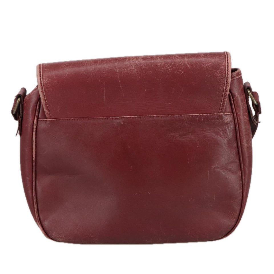 Burberry Burgundy Leather Shoulder Bag ( )