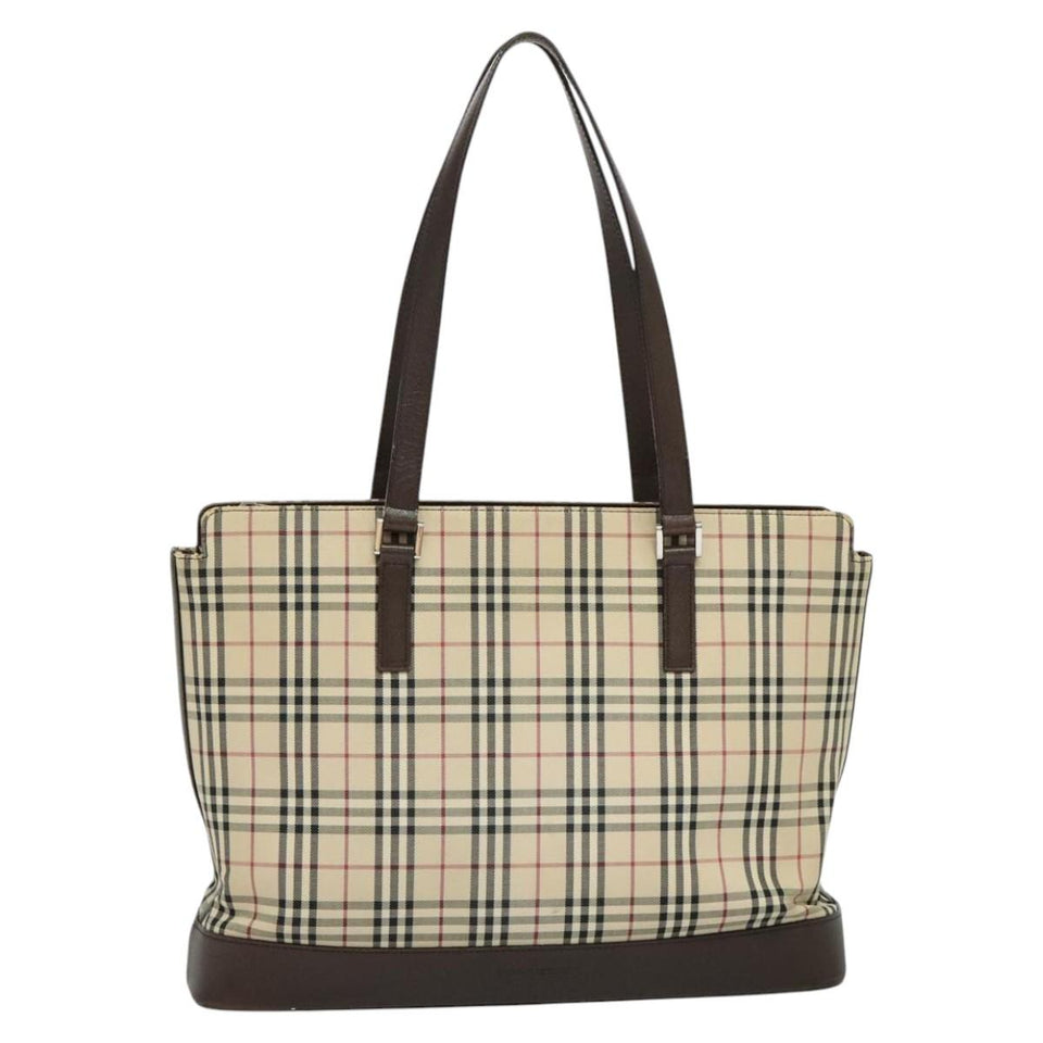 Burberry Nova Check Beige Canvas Tote Bag ( )