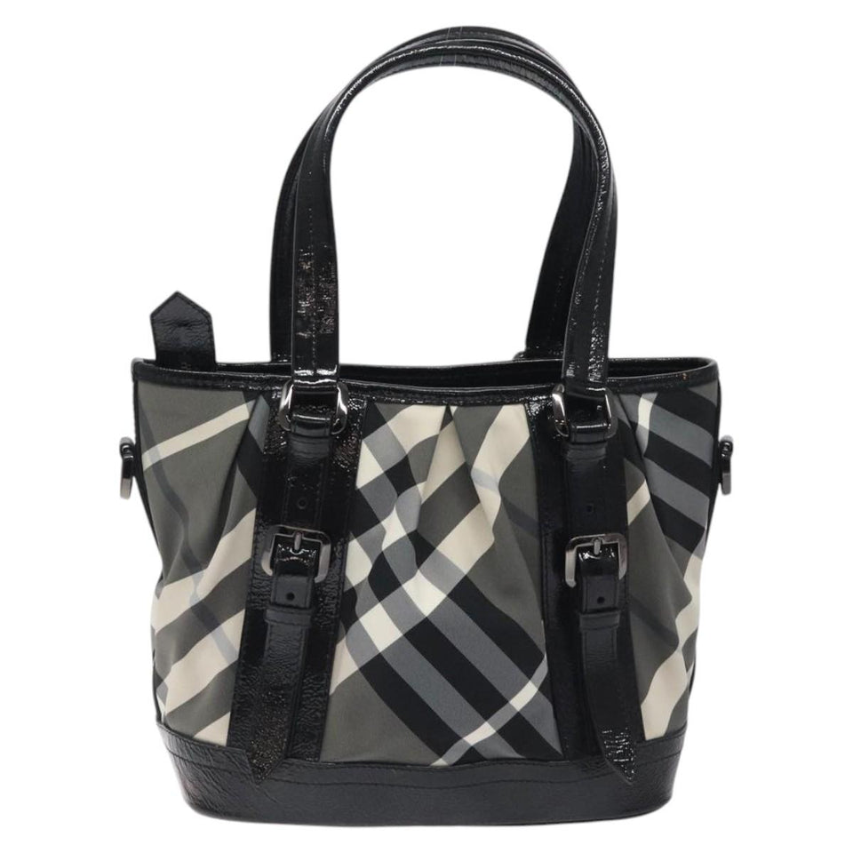Burberry Nova Check Black Nylon Tote Bag ( )