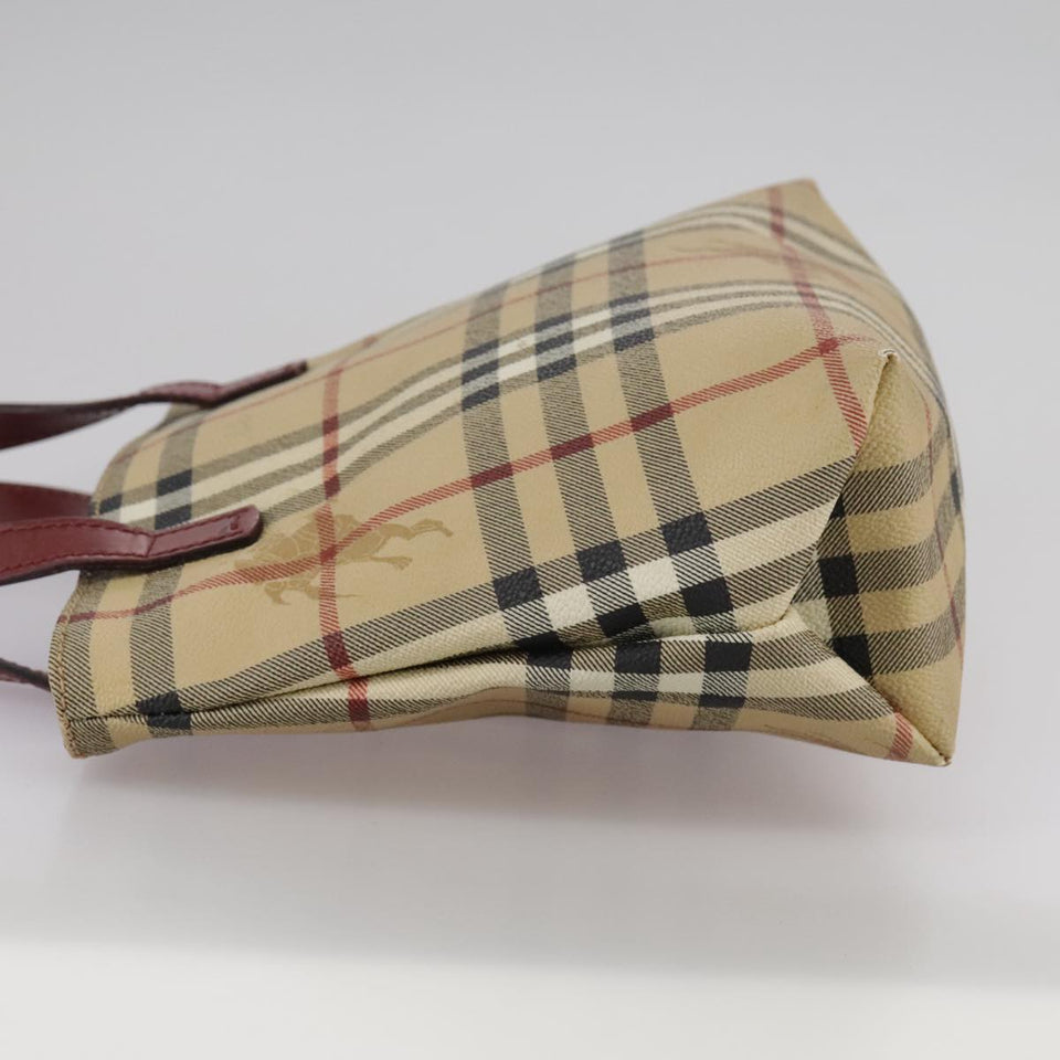 Burberry Haymarket Beige Canvas Handbag ( )
