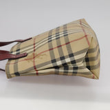 Burberry Haymarket Beige Canvas Handbag ( )