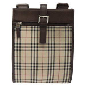 Burberry Nova Check Beige Canvas Shoulder Bag ( )