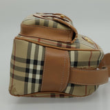 Burberry Nova Check Beige Canvas Shoulder Bag ( )