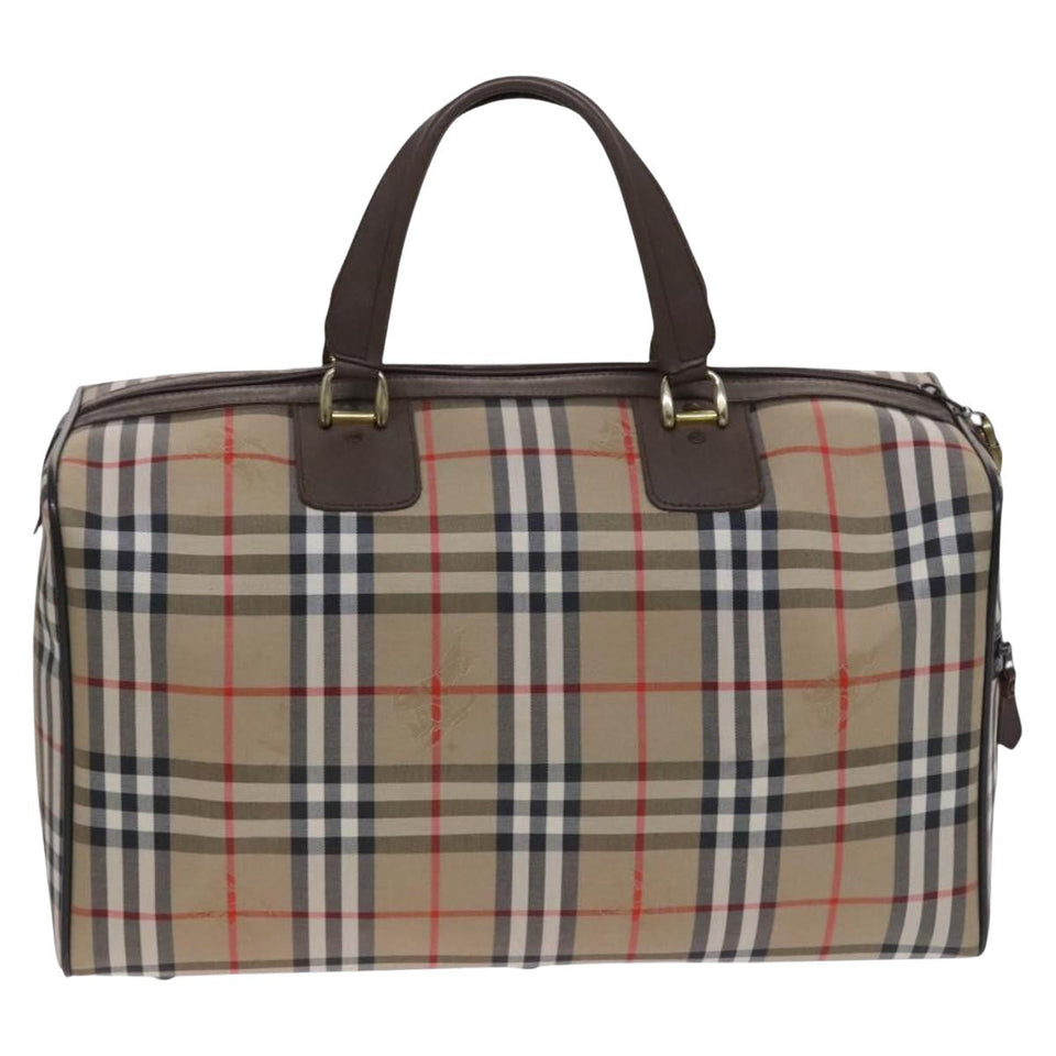 Burberry Nova Check Beige Canvas Travel Bag ( )