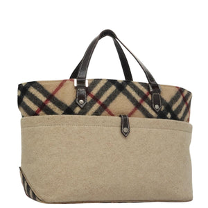 Burberry Nova Check Beige Canvas Handbag ( )