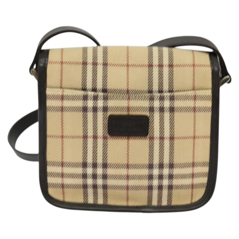 Burberry Nova Check Beige Canvas Shoulder Bag ( )