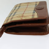 Burberry Nova Check Beige Canvas Clutch Bag ( )