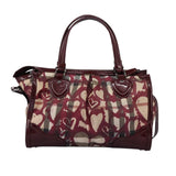 Burberry Heart Burgundy Canvas Travel Bag ( )