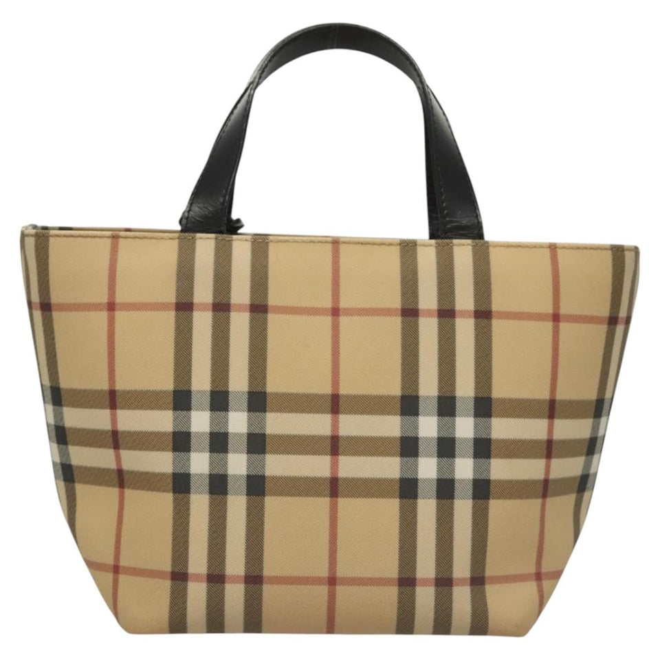 Burberry Nova Check Beige Canvas Handbag ( )