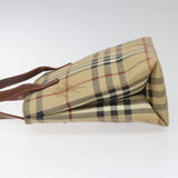 Burberry Haymarket Beige Canvas Handbag ( )
