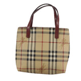 Burberry Haymarket Beige Canvas Handbag ( )