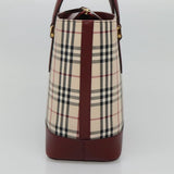 Burberry Nova Check Beige Canvas Tote Bag ( )