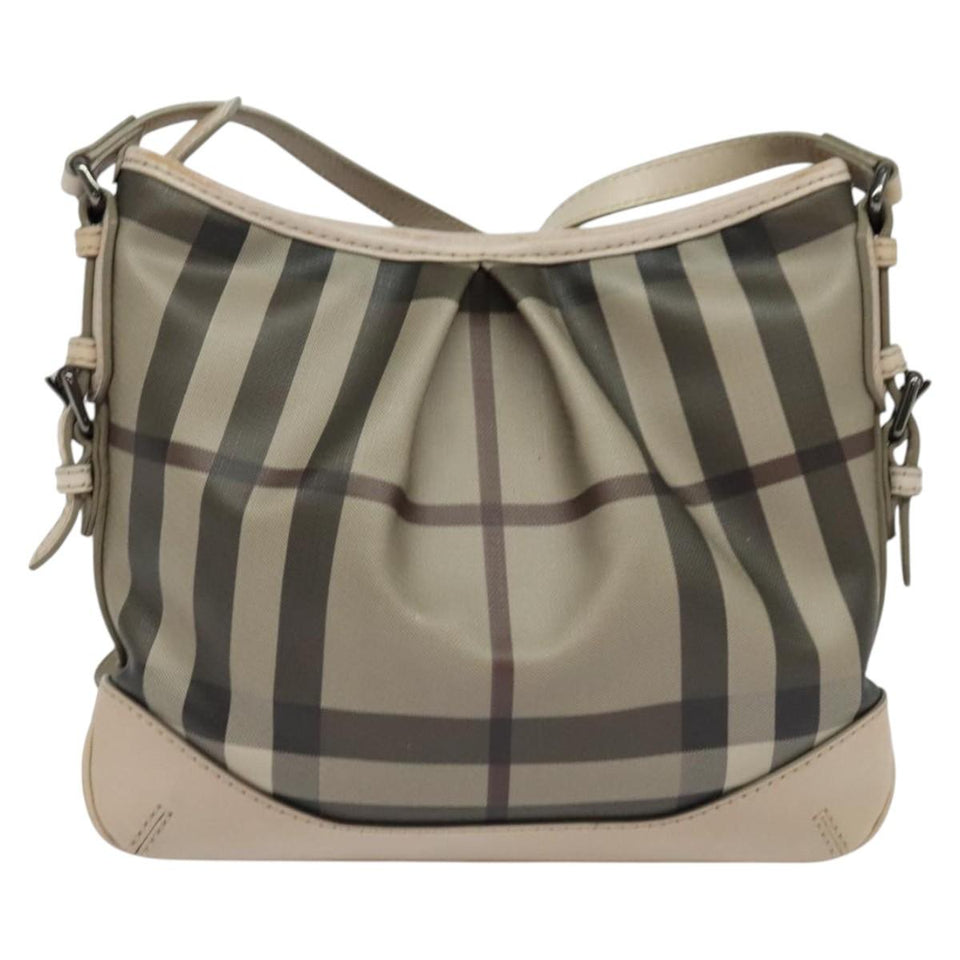 Burberry Nova Check Khaki Canvas Shoulder Bag ( )