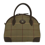 Burberry Nova Check Brown Canvas Handbag ( )