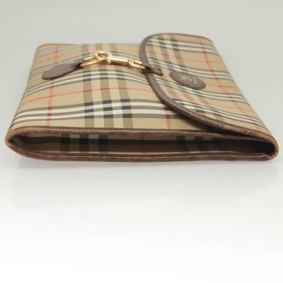 Burberry Nova Check Beige Canvas Clutch Bag ( )
