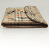 Burberry Nova Check Beige Canvas Clutch Bag ( )