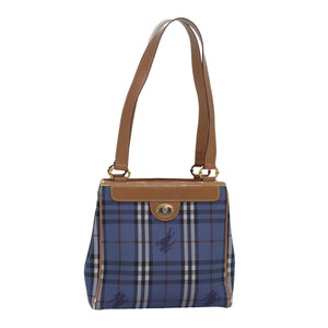 Burberry Nova Check Blue Canvas Tote Bag ( )