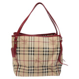 Burberry Nova Check Beige Canvas Shoulder Bag ( )