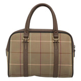 Burberry Nova Check Brown Canvas Handbag ( )
