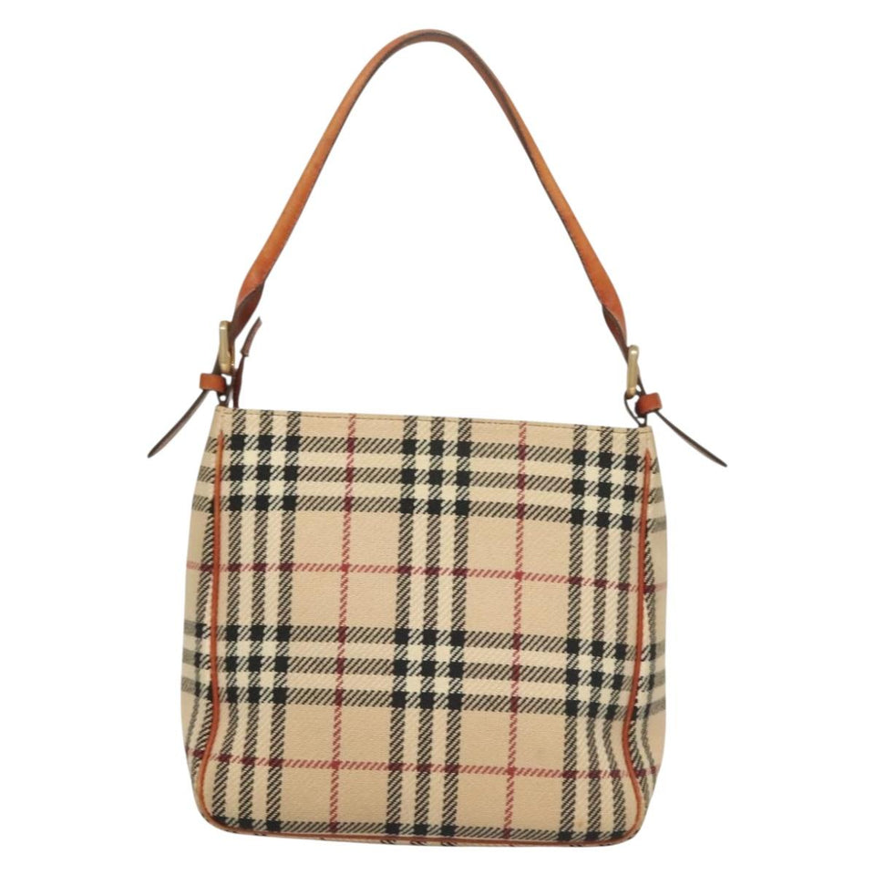 Burberry Nova Check Beige Wool Shoulder Bag ( )