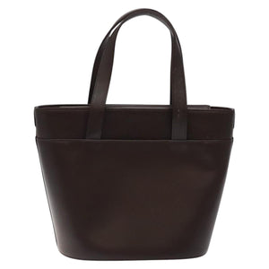 Burberry House Check Brown Leather Handbag ( )