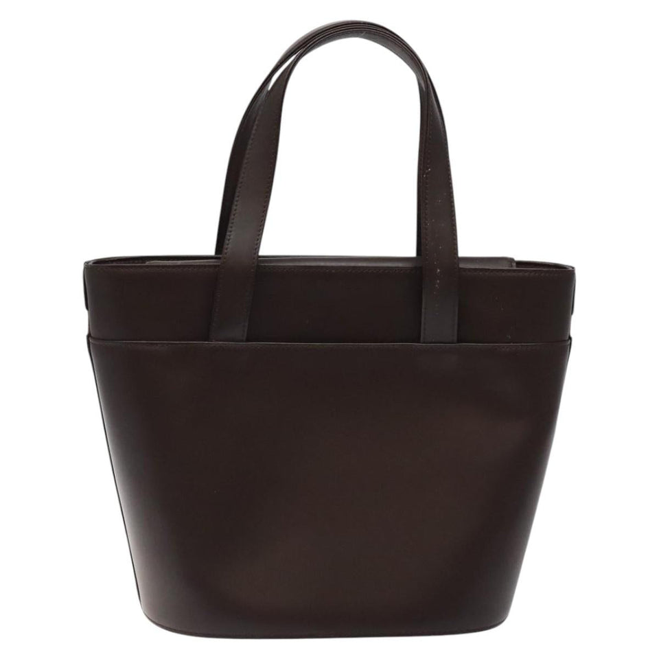 Burberry House Check Brown Leather Handbag ( )