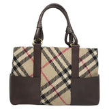 Burberry Nova Check Beige Wool Tote Bag ( )