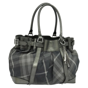 Burberry Nova Check Black Canvas Tote Bag ( )