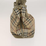 Burberry Nova Check Beige Canvas Handbag ( )